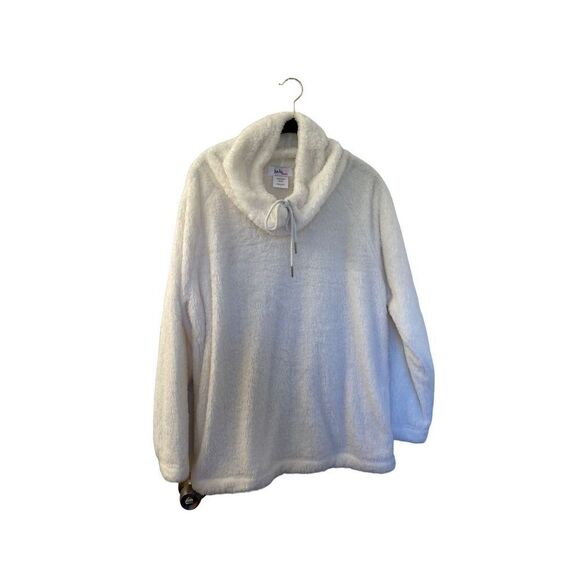 ISELA ￼sport, NWT, women’s fleece ivory, Cowell neck, pull over size large - Picture 2 of 4